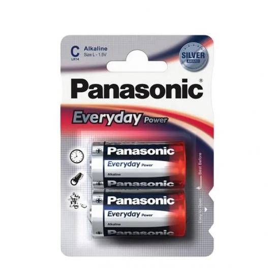 Baterii Panasonic Alkaline EVERDAY Power 1.5V Blister*2, LR14REE/2BR