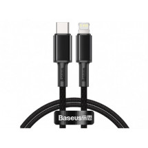 Cablu Type-C - Lightning, Braided, PD 20W, 1m, Baseus Cafule Metal Black  CATLJK-A01