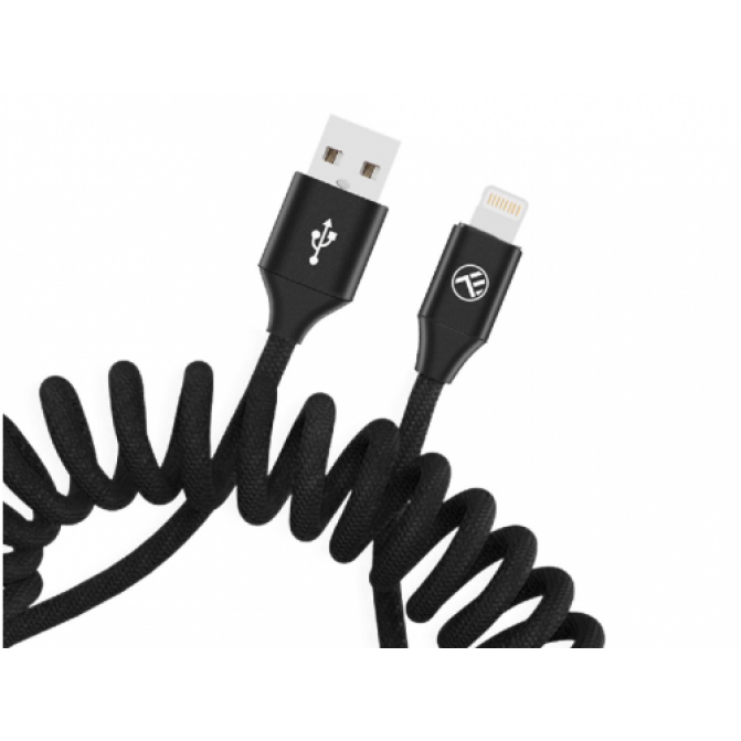 Кабель USB - Lightning, 3A, 1.8m, EXTENDABLE Tellur Black  TLL155396