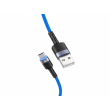Cablu USB - Type-C, cu LED, 3A, 1.2m, Tellur Blue  TLL155344