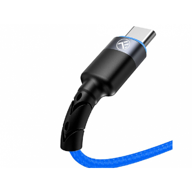 Cablu USB - Type-C, cu LED, 3A, 1.2m, Tellur Blue  TLL155344