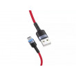 Cablu USB - Type-C, cu LED, 3A, 1.2m, Tellur Red  TLL155334
