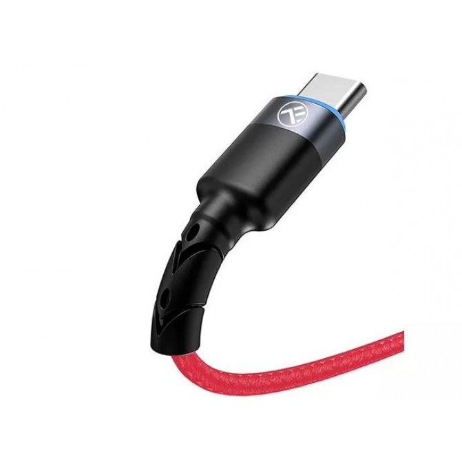 Cablu USB - Type-C, cu LED, 3A, 1.2m, Tellur Red  TLL155334