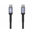 Cablu Type-C to Type-C, 3A, PD60W, Nylon, 1m, Tellur Black TLL155374