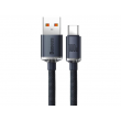 Cablu USB - Type-C, Braided, 100W, 2m, Baseus Crystal Shine Black  CAJY000501