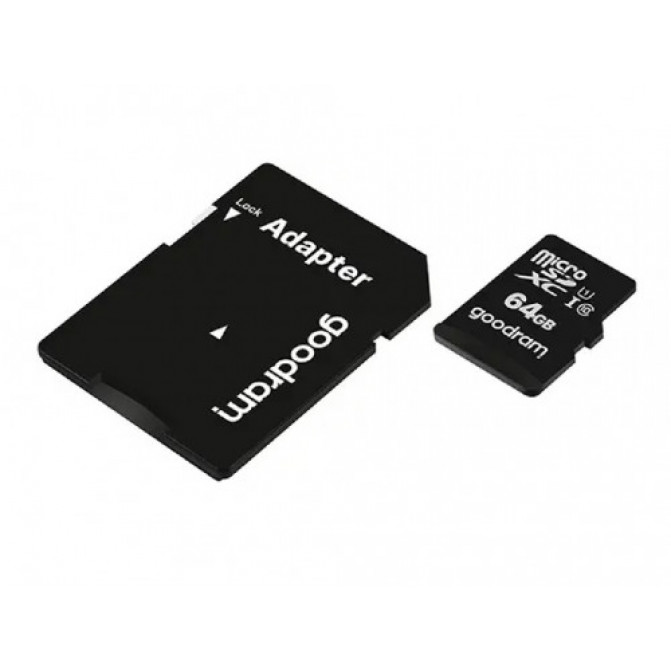 Card de Memorie 64GB microSD Class10 U1 UHS-I + SD adapter  Goodram M1AA, 600x, Up to: 90MB/s