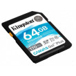 Card de Memorie 64GB SD Class10 UHS-I U3 (V30)  Kingston Canvas Go! Plus, Read: 170MB/s, Write: 70MB/s, Ideal for DSLRs/Drones/Action cameras