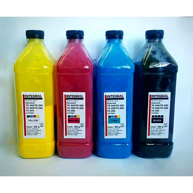 Toner Kyocera TK-5220/TK-5230/TK-5240 (M5526/M5521/MA2100) Cyan, 500g bottle Integral