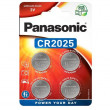 Батарейки Panasonic CR2025, Blister*4, CR-2025EL/4B