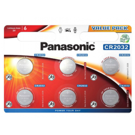 Baterii Panasonic CR2032, Blister*6, CR-2032EL/6B (Pret pe buc.)