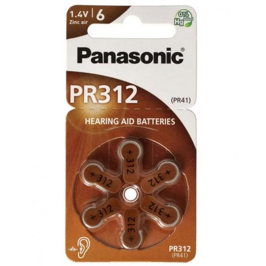 Baterii Panasonic PR312, Blister*6 PR-312/6LB (PR41), 3.6x7.9mm, 170mAh