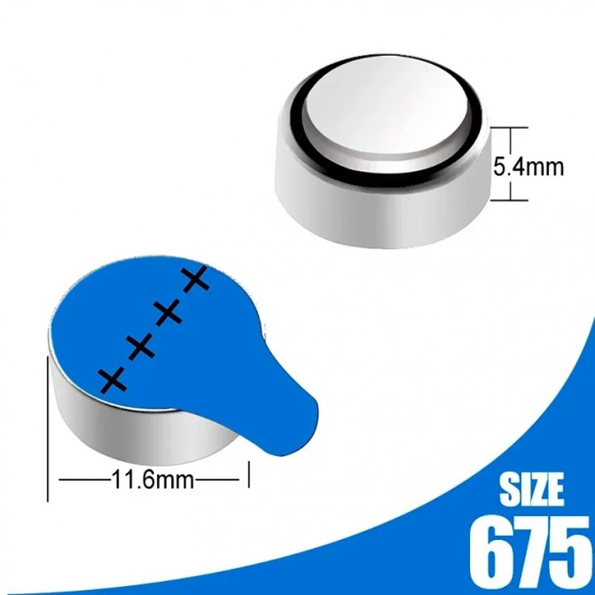Baterii Panasonic PR675, Blister*6 PR-675H/6LB (PR44), 5.4x11.6mm, 605mAh