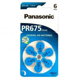 Baterii Panasonic PR675, Blister*6 PR-675H/6LB (PR44), 5.4x11.6mm, 605mAh