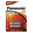 Baterii Panasonic Alkaline PRO Power AAA Blister *2, LR03XEG/2BP