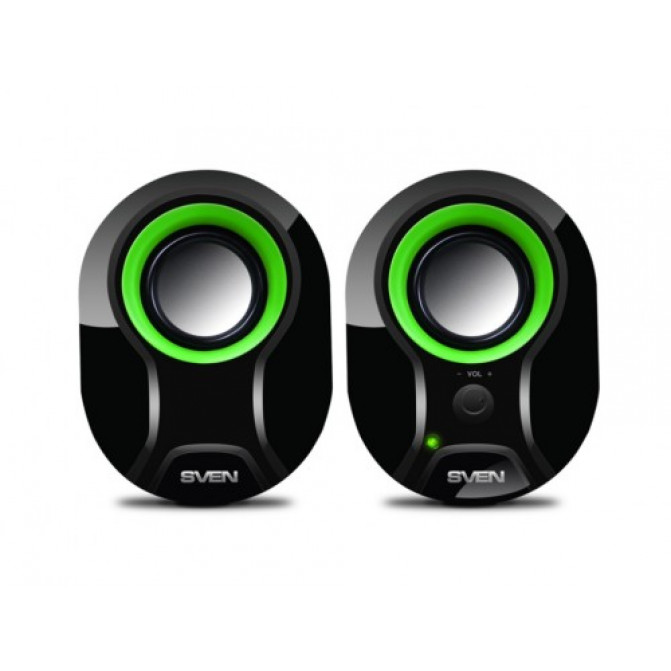 Boxe SVEN 290 Black/Green, 5w, USB power, DC 5V