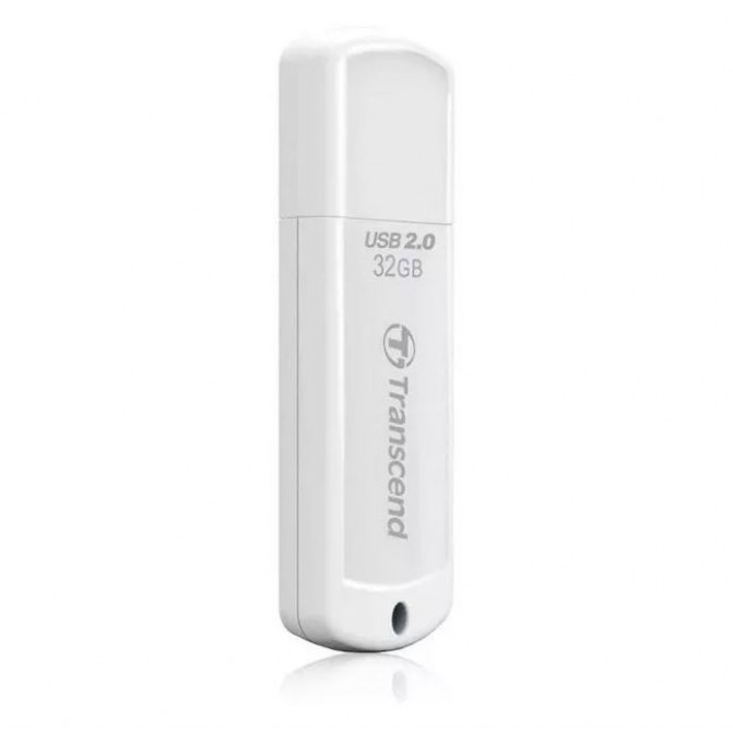 32GB USB2.0 Flash Drive Transcend "JetFlash  370", White, Classic Cap (R/W:18/8MB/s)