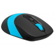 Mouse A4Tech Wireles FG10, Optical, 1000-2000 dpi, 4 buttons, Ambidextrous, 1xAA, Black/Blue, USB
