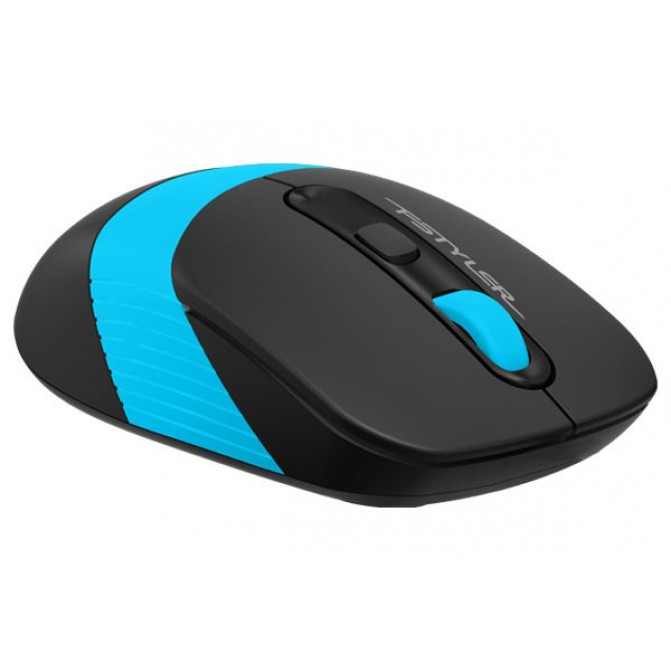Mouse A4Tech Wireles FG10, Optical, 1000-2000 dpi, 4 buttons, Ambidextrous, 1xAA, Black/Blue, USB