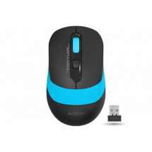 Мышь A4Tech Wireles FG10, Optical 1000-2000 dpi, 4 buttons, Ambidextrous, 1xAA, Black/Blue, USB