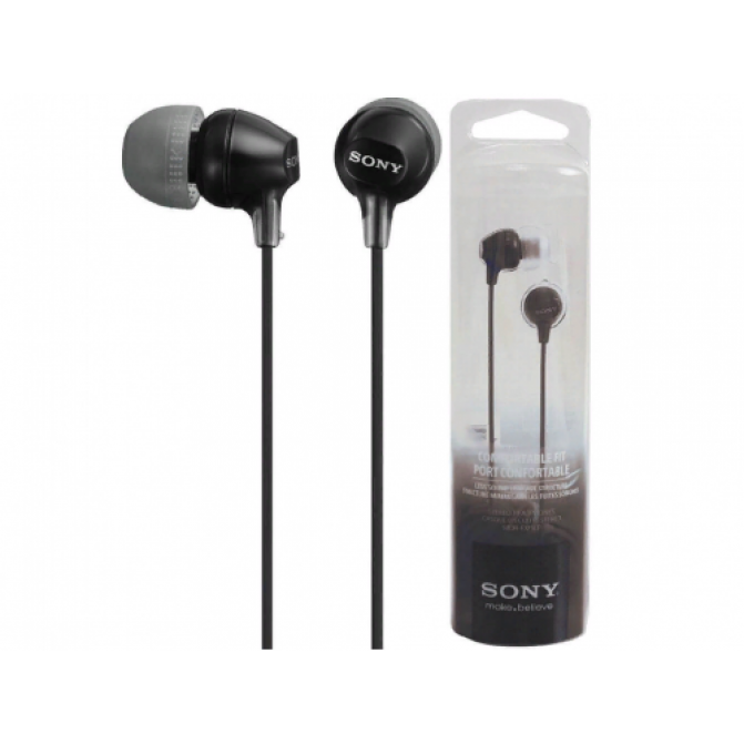 Наушники SONY MDR-EX15LP Black 3pin 3.5mm jack L-shaped, Cable: 1.2m