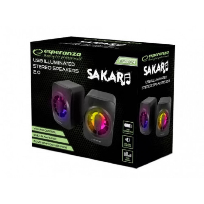Boxe Esperanza Sakara EGS104, 5W (2 x 2.5W), LED Rainbow lighting