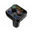 Transmițător FM pentru mașină FMT-B8, Bluetooth, Display, Microphone for hands-free talking,  Bass button, MicroSD max 32GB, 2 x USB TLL622071
