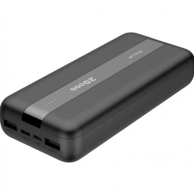 Повербанк 20000mAh - Tellur PBC203  2xUSB+Type-C+MicroUSB, чёрный TLL158311