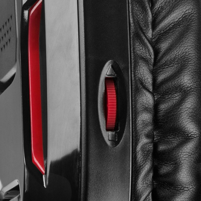 Наушники SVEN AP-G555MV, игровые с микрофоном и регулятором громкости, 2.2m,  Black/Red