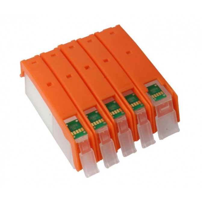 Перезаправляемые картриджи Canon TS704/TS6140/TS8140/TS9140/TR7540/TR8540 (CLI-481/PGBK-480) 6 штук
