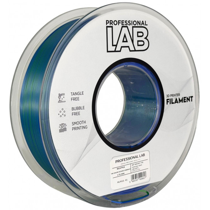 Нить для 3D-принтера ProfLab Silk FG-P111-E1, PLA, Oceans Embrace, 1.75 мм, 1кг