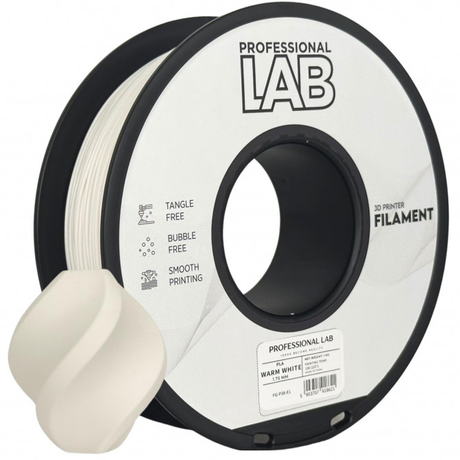 Нить для 3D-принтера ProfLab FG-P38-E1, PLA, Warm White, 1.75 мм, 1кг