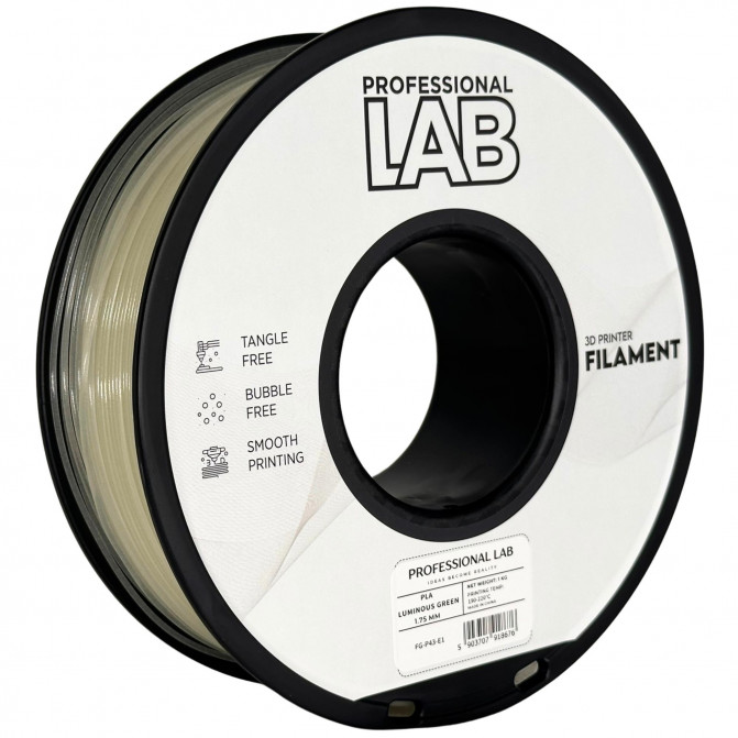 Нить для 3D-принтера ProfLab FG-P43-E1, PLA, Luminous Green, 1.75 мм, 1кг