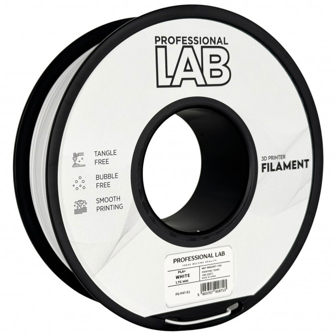 Нить для 3D-принтера ProfLab FG-P47-E1, PLA+, White, 1.75 мм, 1кг