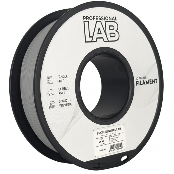 Нить для 3D-принтера ProfLab FG-P56-E1, PLA+, Gray, 1.75 мм, 1кг