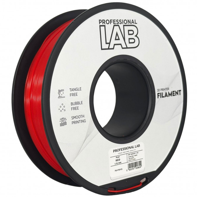 Нить для 3D-принтера ProfLab FG-P58-E1, PLA+, Red, 1.75 мм, 1кг