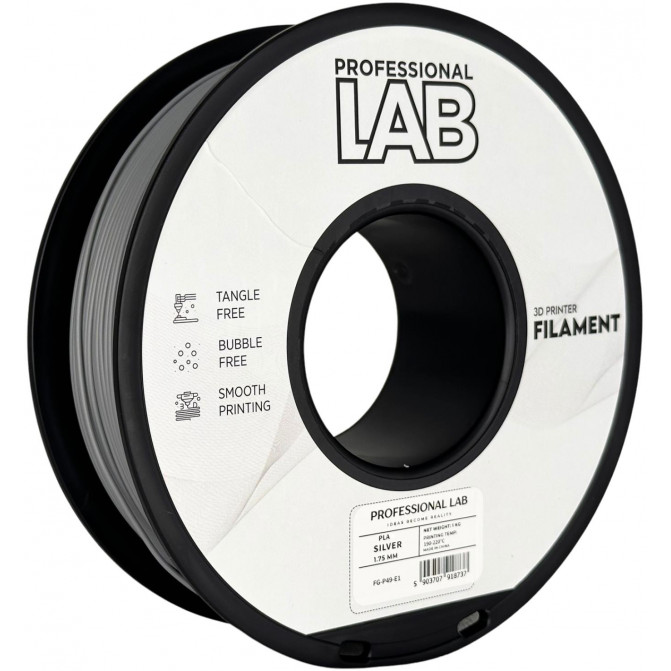 Нить для 3D-принтера ProfLab FG-P67-E1, PLA, Silver, 1.75 мм, 1кг