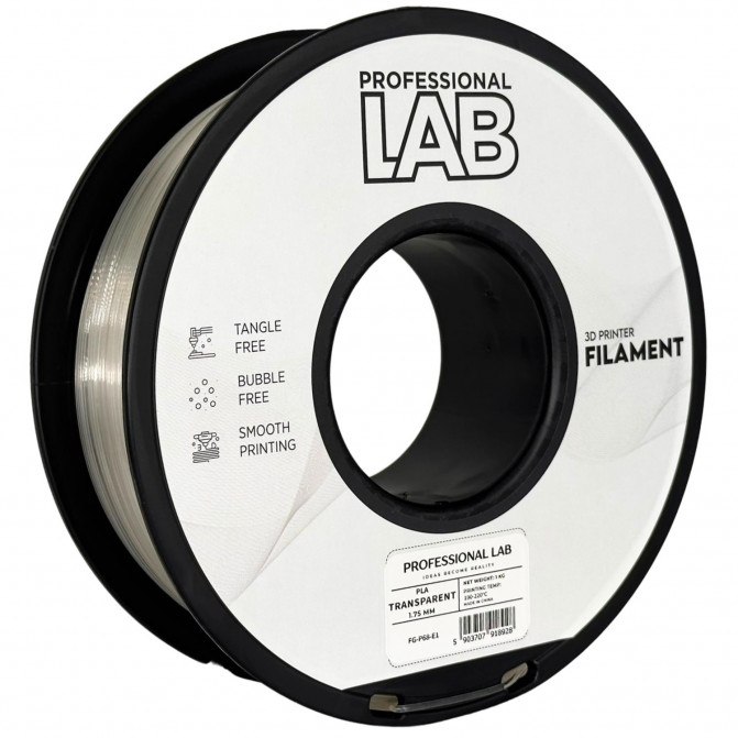 Нить для 3D-принтера ProfLab FG-P68-E1, PLA, Transparent, 1.75 мм, 1кг