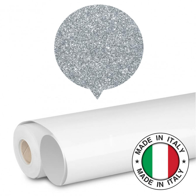 Peliculă pentru termo-transfer FlexClassic GM150 Silver Glitter Plotterfilms
