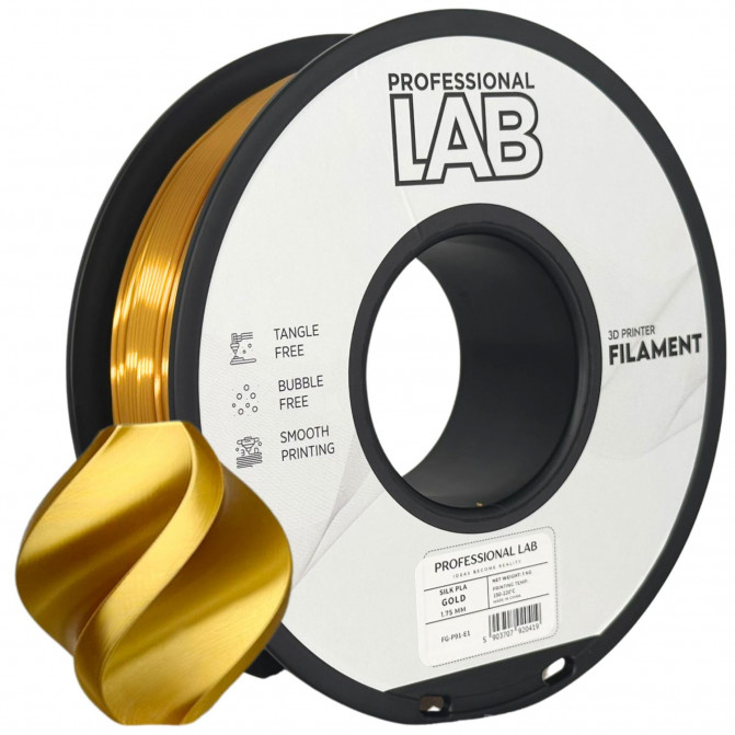 Нить для 3D-принтера ProfLab Silk FG-P91-E1, PLA, Gold, 1.75 мм, 1кг