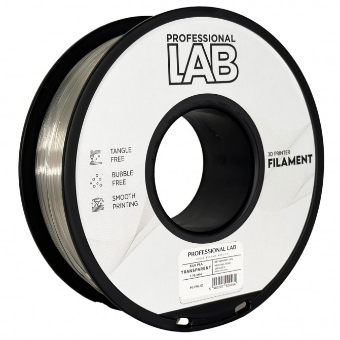 Нить для 3D-принтера ProfLab Silk FG-P96-E1, PLA, Transparent, 1.75 мм, 1кг