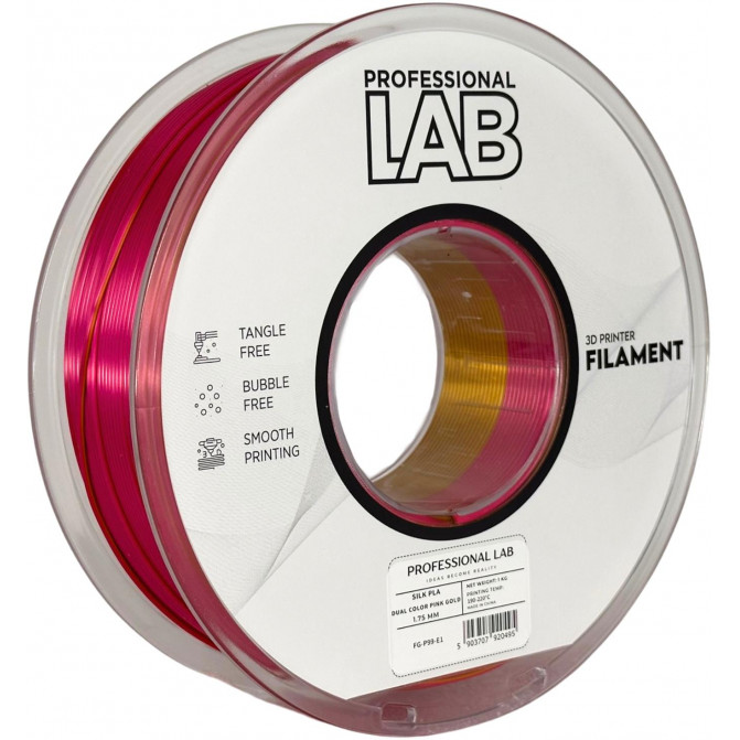 Нить для 3D-принтера ProfLab Silk FG-P99-E1, PLA, Pink-Gold, 1.75 мм, 1кг