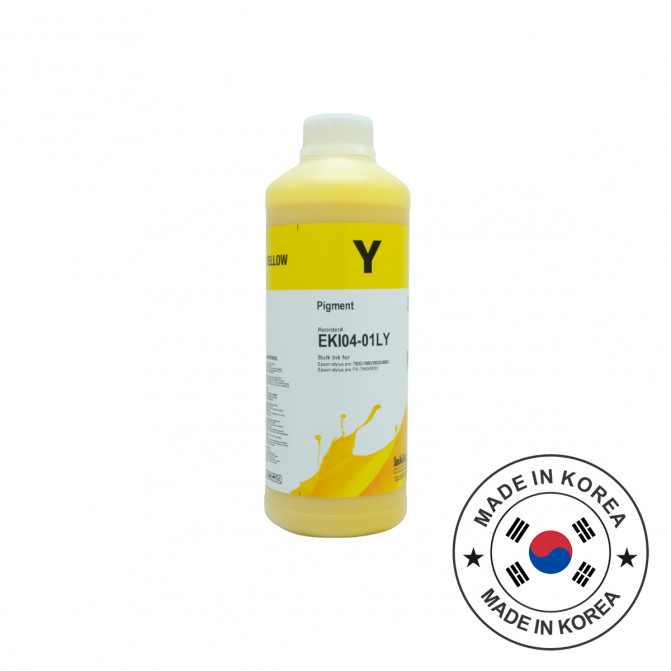 Чернила InkTec Epson SC-T3200/SC-T5200/SC-T7200/SC-T3100/SC-T5100/SC-T3405/SC-T5405 Yellow Pigment 1000 мл EKI04-01LY