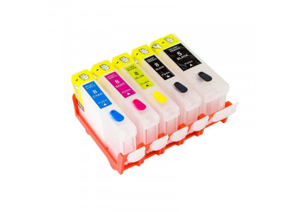 Cartuse reincarcabile pentru Canon IP4200 (CLI-8/PGBK-5) 