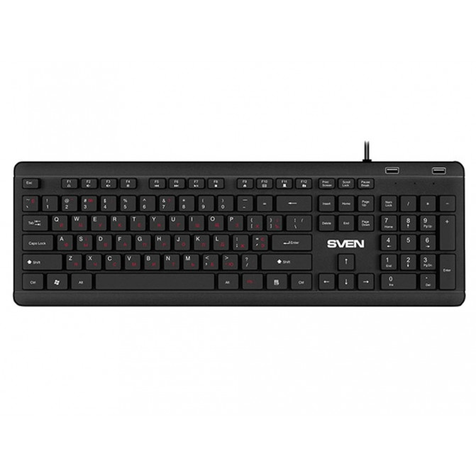 Tastatura SVEN KB-E5700H, Keyboard, Waterproof construction, 104 keys, 12 Fn-keys