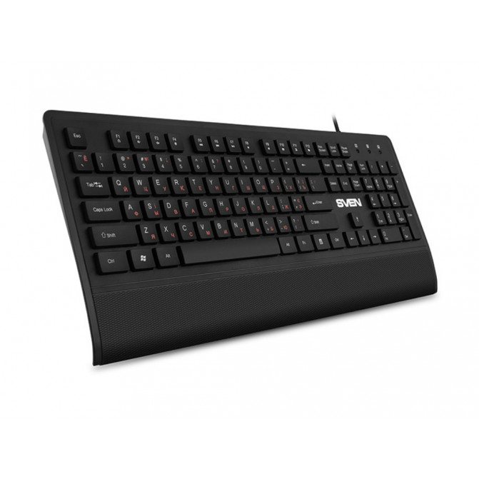 Клавиатура SVEN KB-E5500, Keyboard, 104 keys, 12 Fn-keys, Waterproof, Ergonomic Keyboard Rest