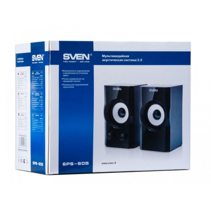 Boxe SVEN SPS-605 Black, 6w