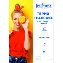 Фотобумага A4 170 гр термонтрансфер для тёмных тк. Premium 10 листов 