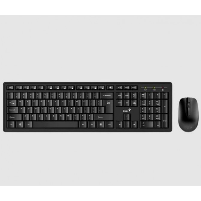 Tastatura + Mouse Genius KM-8200, Fara Fir, Negru