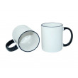 Cană pentru sublimare cu interior și mâner negru 11oz B11BA-02
