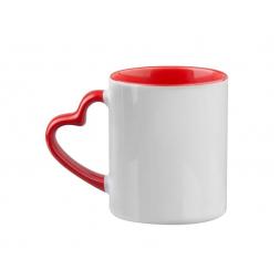 Cană pentru sublimare 11oz Inner/Handle Color Mug - Red